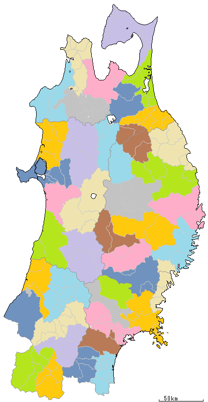 令和の大合併 東北州 の区分地図 地図あそブログ